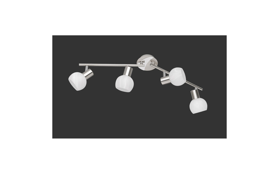 HLW LED LED Ceiling Spotlight - Trion Besina - E14 Fitting - 4-light - Round - Matte Nickel - Aluminum