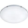 LED Ceiling Light - Bathroom Light - Trion Apity - Surface Mounted Round 24W - Splashproof IP44 - Dimmable - Warm White 3000K - Gloss Chrome - Aluminum