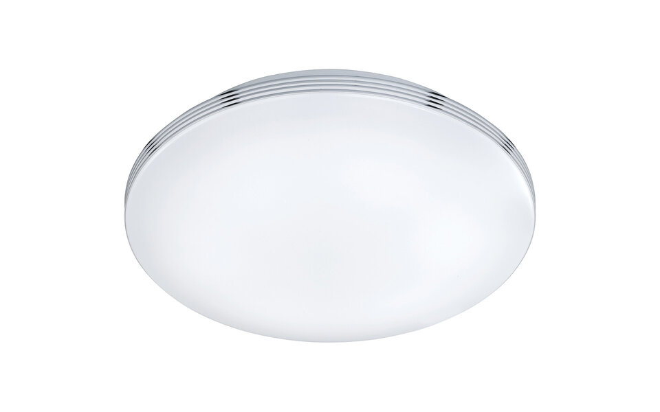 HLW LED LED Plafondlamp - Badkamerlamp - Trion Apity - Opbouw Rond 24W - Spatwaterdicht IP44 - Dimbaar - Warm Wit 3000K - Glans Chroom - Aluminium