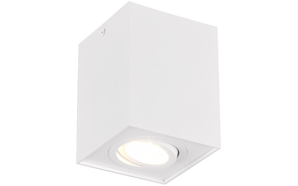 HLW LED LED Plafondspot - Trion Bisqy - GU10 Fitting - 1-lichts - Vierkant - Mat Wit - Aluminium