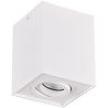 vierkante mat witte LED plafondspot met GU10 fitting en draaibare spot tot 35W wit licht