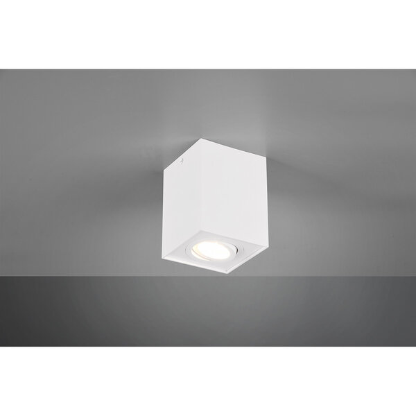 HLW LED LED Plafondspot - Trion Bisqy - GU10 Fitting - 1-lichts - Vierkant - Mat Wit - Aluminium HLW LED LED Plafondspot - Trion Bisqy - GU10 Fitting - 1-lichts - Vierkant - Mat Wit - Aluminium