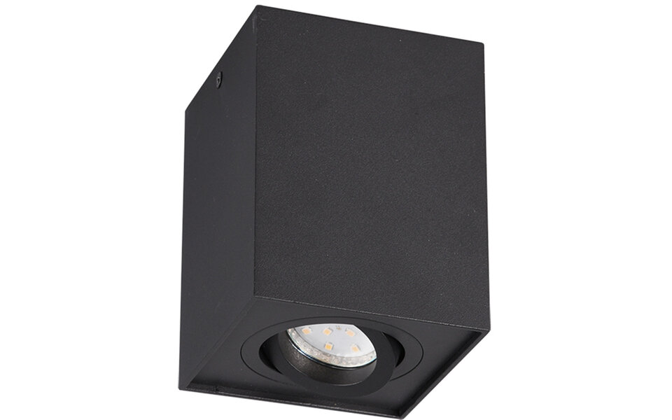 HLW LED LED Plafondspot - Trion Bisqy - GU10 Fitting - 1-lichts - Vierkant - Mat Zwart - Aluminium HLW LED LED Plafondspot - Trion Bisqy - GU10 Fitting - 1-lichts - Vierkant - Mat Zwart - Aluminium