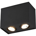 LED Ceiling Spotlight - Trion Bisqy - GU10 Fitting - 2-light - Rectangular - Matte Black - Aluminum LED Ceiling Spotlight - Trion Bisqy - GU10 Fitting - 2-light - Rectangular - Matte Black - Aluminum