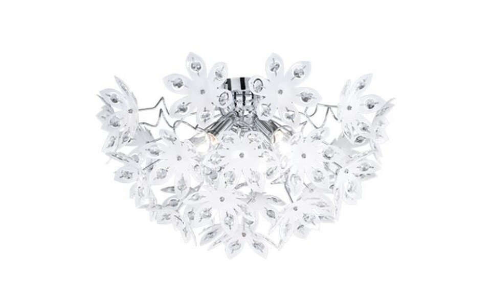 HLW LED LED Ceiling Lamp - Ceiling Lighting - Trion Blowly - E14 Fitting - 3-light - Round - Gloss Chrome - Aluminum