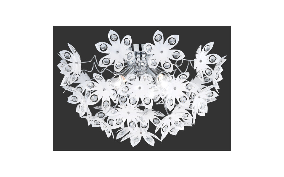 HLW LED LED Plafondlamp - Plafondverlichting - Trion Blowly - E14 Fitting - 3-lichts - Rond - Glans Chroom - Aluminium