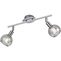 LED Ceiling Spotlight - Trion Brista - E14 Fitting - 2-light - Round - Gloss Chrome - Aluminum