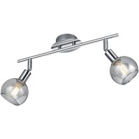 LED Ceiling Spotlight Trion Brista 2-light Gloss Chrome Ø40cm