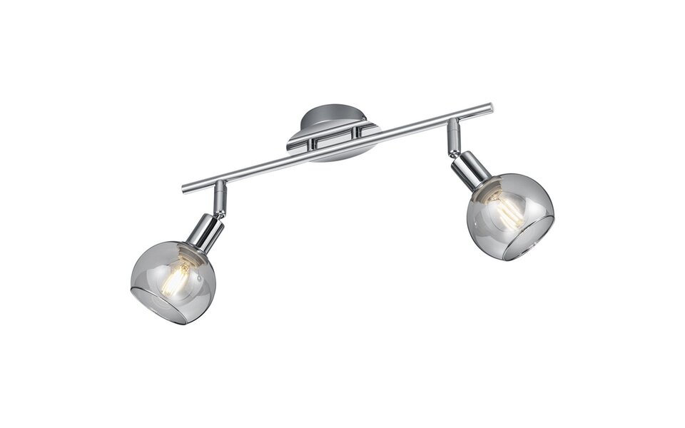 HLW LED LED Ceiling Spotlight - Trion Brista - E14 Fitting - 2-light - Round - Gloss Chrome - Aluminum