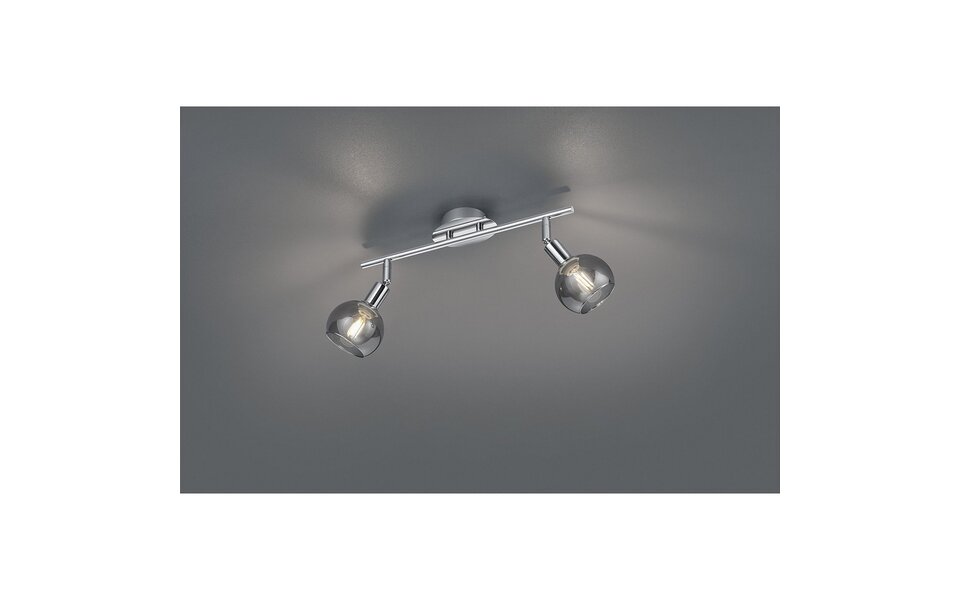 HLW LED LED Ceiling Spotlight - Trion Brista - E14 Fitting - 2-light - Round - Gloss Chrome - Aluminum