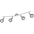 LED Ceiling Spotlight - Trion Brista - E14 Fitting - 4-light - Round - Polished Chrome - Aluminum