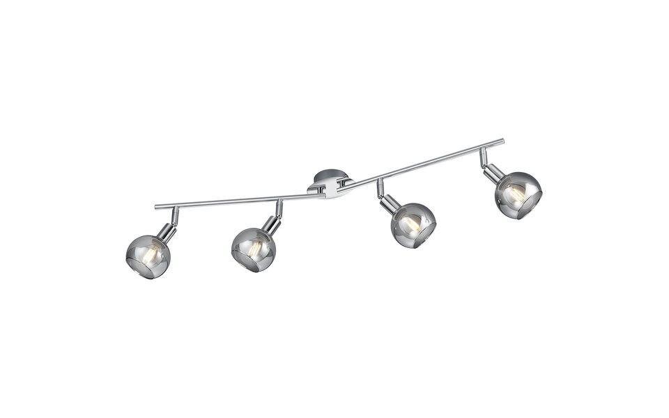 HLW LED LED Plafondspot - Trion Brista - E14 Fitting - 4-lichts - Rond - Glans Chroom - Aluminium