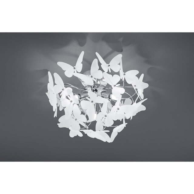 HLW LED LED Ceiling Lamp - Ceiling Lighting - Trion Baduli - G9 Fitting - 3-light - Round - Polished Chrome - Aluminum