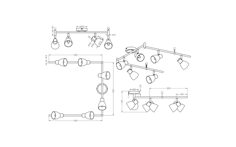 HLW LED LED Plafondspot - Trion Caru - 18W - G9 Fitting - Warm Wit 3000K - 6-lichts - Dimbaar - Rechthoek - Mat Nikkel - Aluminium