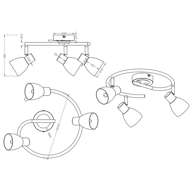 HLW LED LED Ceiling Spotlight - Trion Caru - 9W - G9 Fitting - Warm White 3000K - 3-light - Dimmable - Round - Matte Nickel - Aluminum HLW LED LED Ceiling Spotlight - Trion Caru - 9W - G9 Fitting - Warm White 3000K - 3-light - Dimmable - Round - Matte Nickel - Aluminum
