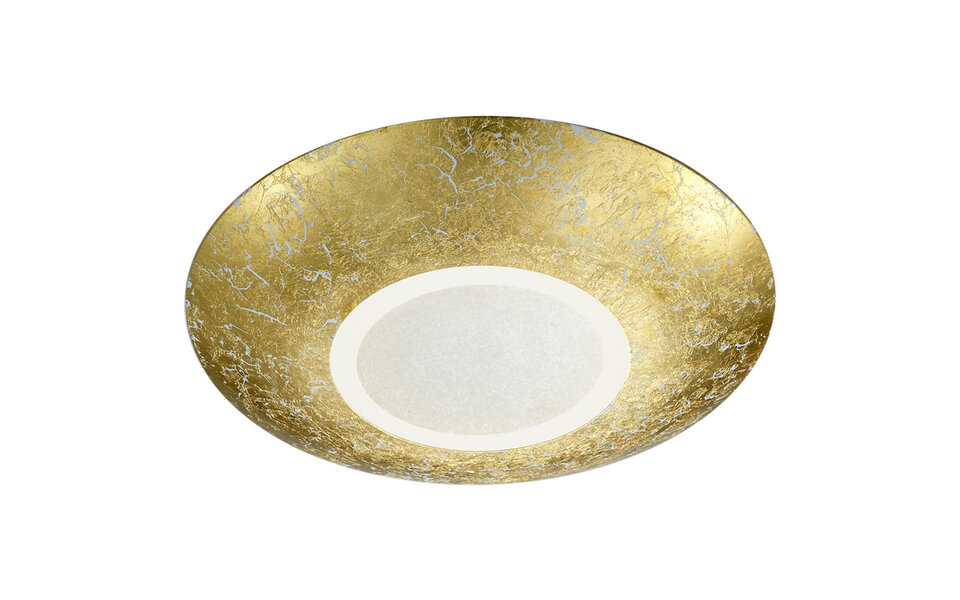 HLW LED LED Ceiling Lamp - Ceiling Lighting - Trion Cuno - 15W - Warm White 3000K - Round - Matte Gold - Aluminum