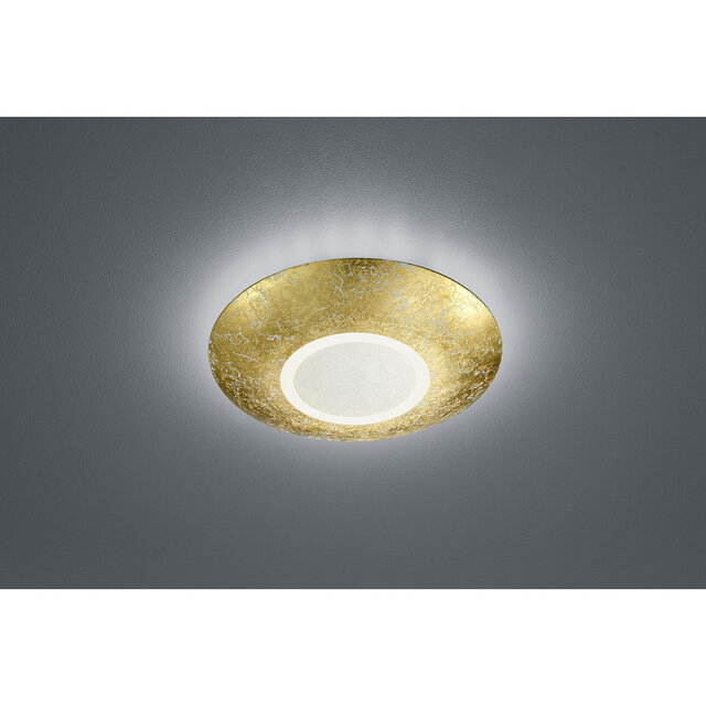 ronde mat gouden LED plafondlamp 32 cm 15 watt warm wit licht 3000K 1450 lumen