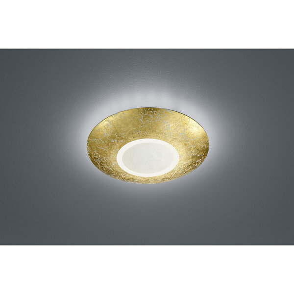 HLW LED LED Plafondlamp - Plafondverlichting - Trion Cuno - 15W - Warm Wit 3000K - Rond - Mat Goud - Aluminium HLW LED LED Plafondlamp - Plafondverlichting - Trion Cuno - 15W - Warm Wit 3000K - Rond - Mat Goud - Aluminium