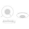 HLW LED LED Ceiling Lamp - Ceiling Lighting - Trion Cuno - 15W - Warm White 3000K - Round - Matte Gold - Aluminum