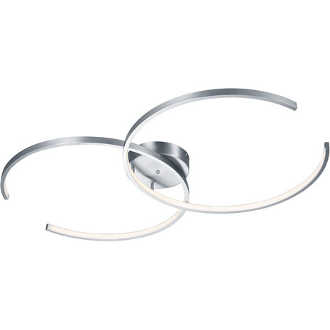 LED Plafondlamp WiZ - Smart LED - Trion City - 34W - Aanpasbare Kleur - Dimbaar - Afstandsbediening - Rond - Mat Nikkel - Aluminium LED Plafondlamp WiZ - Smart LED - Trion City - 34W - Aanpasbare Kleur - Dimbaar - Afstandsbediening - Rond - Mat Nikkel - Aluminium