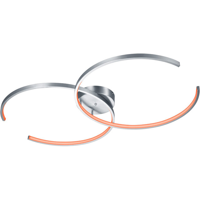 HLW LED LED Plafondlamp WiZ - Smart LED - Trion City - 34W - Aanpasbare Kleur - Dimbaar - Afstandsbediening - Rond - Mat Nikkel - Aluminium HLW LED LED Plafondlamp WiZ - Smart LED - Trion City - 34W - Aanpasbare Kleur - Dimbaar - Afstandsbediening - Rond - Mat Nikkel - Aluminium