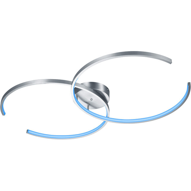 HLW LED LED Plafondlamp WiZ - Smart LED - Trion City - 34W - Aanpasbare Kleur - Dimbaar - Afstandsbediening - Rond - Mat Nikkel - Aluminium HLW LED LED Plafondlamp WiZ - Smart LED - Trion City - 34W - Aanpasbare Kleur - Dimbaar - Afstandsbediening - Rond - Mat Nikkel - Aluminium