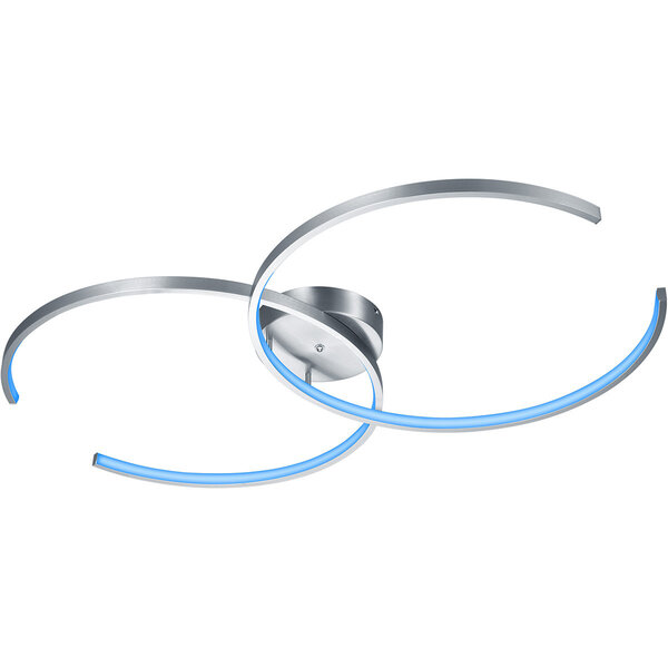 HLW LED LED Plafondlamp WiZ - Smart LED - Trion City - 34W - Aanpasbare Kleur - Dimbaar - Afstandsbediening - Rond - Mat Nikkel - Aluminium HLW LED LED Plafondlamp WiZ - Smart LED - Trion City - 34W - Aanpasbare Kleur - Dimbaar - Afstandsbediening - Rond - Mat Nikkel - Aluminium