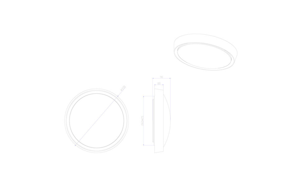 HLW LED LED Ceiling Light - Bathroom Light - Trion Clirno - 18W - Warm White 3000K - Splashproof IP44 - Surface Mounted Round - Matte Titanium - Plastic