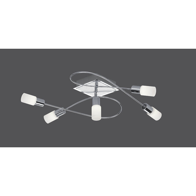 ronde mat chroom LED plafondlamp 20W met warm wit licht van 3000K en 2150 lumen