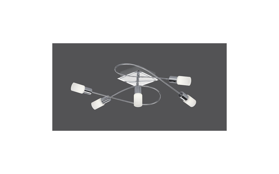 HLW LED LED Ceiling Light - Trion Clupo - 20W - Warm White 3000K - Rectangular - Matte Chrome - Aluminum - OSRAM LEDs