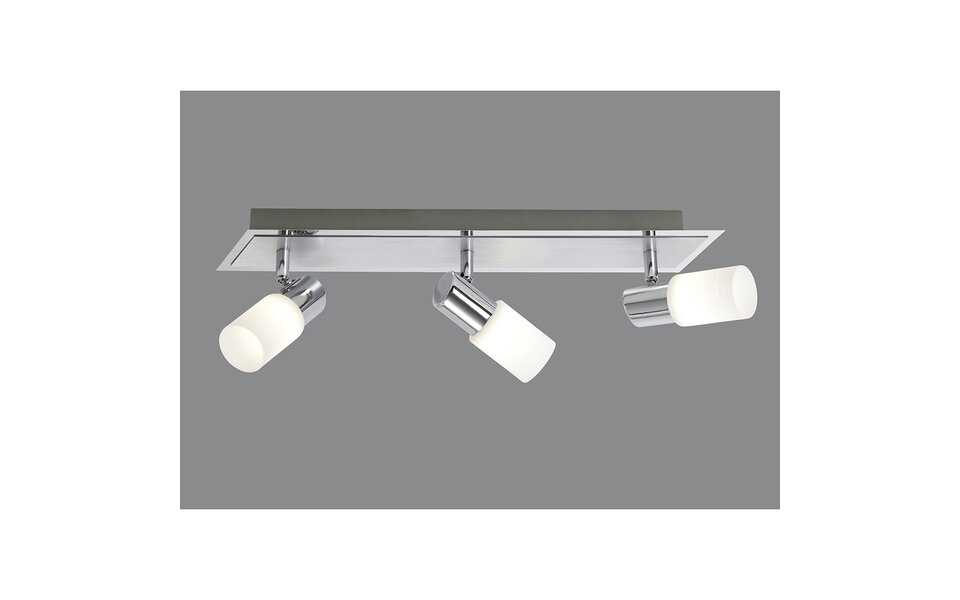 HLW LED LED Ceiling Spotlight - Trion Clupo - 12W - Warm White 3000K - 3-light - Rectangular - Matte Chrome - Aluminum - OSRAM LEDs HLW LED LED Ceiling Spotlight - Trion Clupo - 12W - Warm White 3000K - 3-light - Rectangular - Matte Chrome - Aluminum - OSRAM LEDs