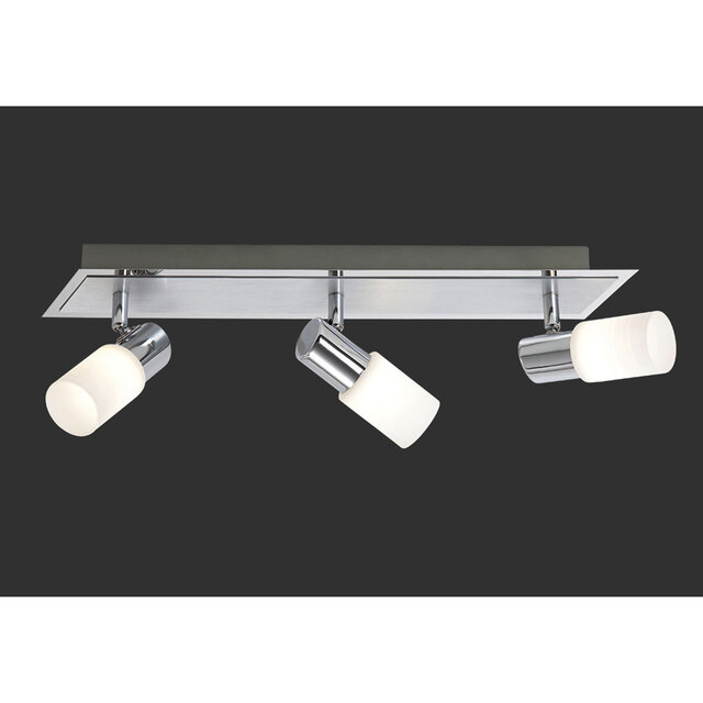 HLW LED LED Ceiling Spotlight - Trion Clupo - 12W - Warm White 3000K - 3-light - Rectangular - Matte Chrome - Aluminum - OSRAM LEDs HLW LED LED Ceiling Spotlight - Trion Clupo - 12W - Warm White 3000K - 3-light - Rectangular - Matte Chrome - Aluminum - OSRAM LEDs