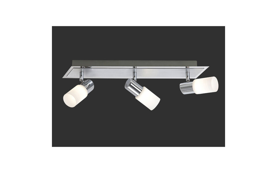 HLW LED LED Ceiling Spotlight - Trion Clupo - 12W - Warm White 3000K - 3-light - Rectangular - Matte Chrome - Aluminum - OSRAM LEDs HLW LED LED Ceiling Spotlight - Trion Clupo - 12W - Warm White 3000K - 3-light - Rectangular - Matte Chrome - Aluminum - OSRAM LEDs