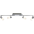 LED ceiling spotlight - Trion Clupo - 16W - Warm White 3000K - 4 lights - Rectangular - Matte Chrome - Aluminum - OSRAM LEDs