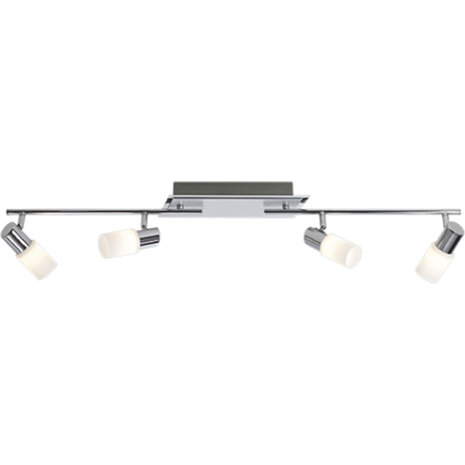 LED Plafondspot - Trion Clupo - 16W - Warm Wit 3000K - 4-lichts - Rechthoek - Mat Chroom - Aluminium - OSRAM LEDs LED Plafondspot - Trion Clupo - 16W - Warm Wit 3000K - 4-lichts - Rechthoek - Mat Chroom - Aluminium - OSRAM LEDs