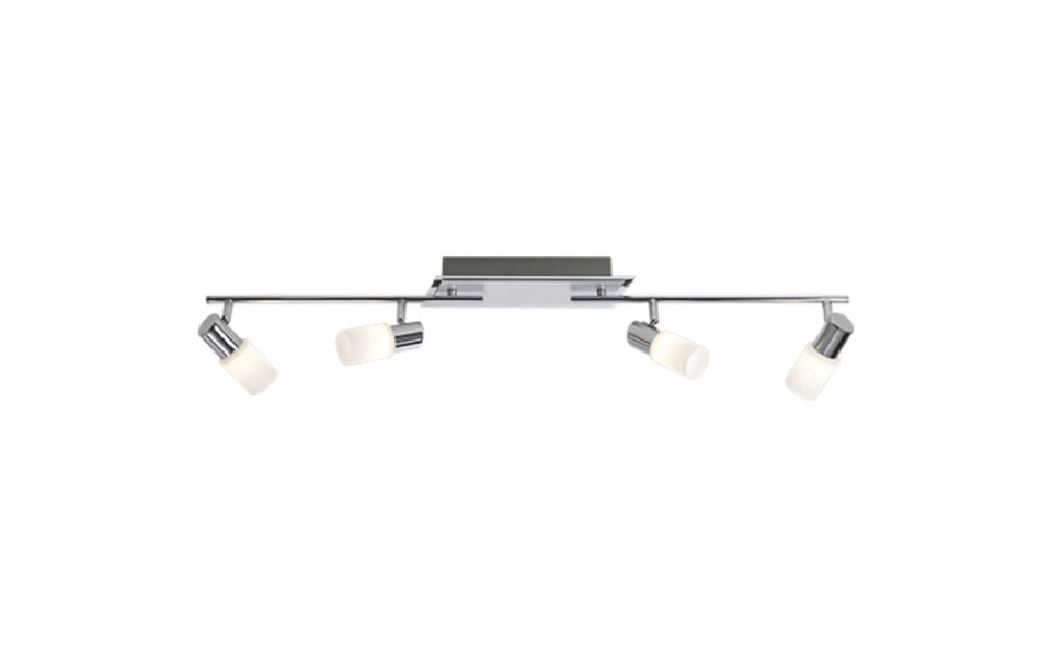 HLW LED LED Plafondspot - Trion Clupo - 16W - Warm Wit 3000K - 4-lichts - Rechthoek - Mat Chroom - Aluminium - OSRAM LEDs