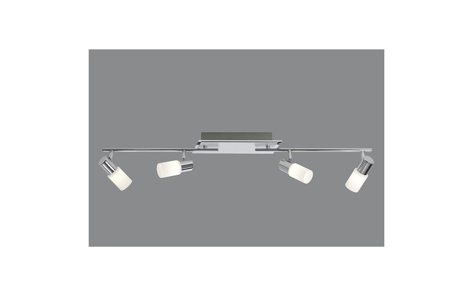 HLW LED LED Plafondspot - Trion Clupo - 16W - Warm Wit 3000K - 4-lichts - Rechthoek - Mat Chroom - Aluminium - OSRAM LEDs
