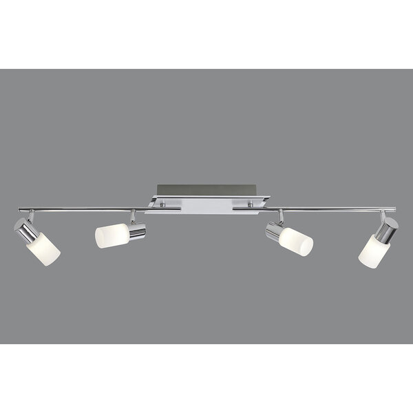 HLW LED LED Plafondspot - Trion Clupo - 16W - Warm Wit 3000K - 4-lichts - Rechthoek - Mat Chroom - Aluminium - OSRAM LEDs HLW LED LED Plafondspot - Trion Clupo - 16W - Warm Wit 3000K - 4-lichts - Rechthoek - Mat Chroom - Aluminium - OSRAM LEDs