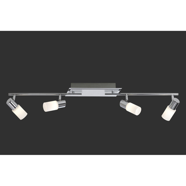 HLW LED LED Plafondspot - Trion Clupo - 16W - Warm Wit 3000K - 4-lichts - Rechthoek - Mat Chroom - Aluminium - OSRAM LEDs