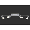 HLW LED LED ceiling spotlight - Trion Clupo - 16W - Warm White 3000K - 4 lights - Rectangular - Matte Chrome - Aluminum - OSRAM LEDs