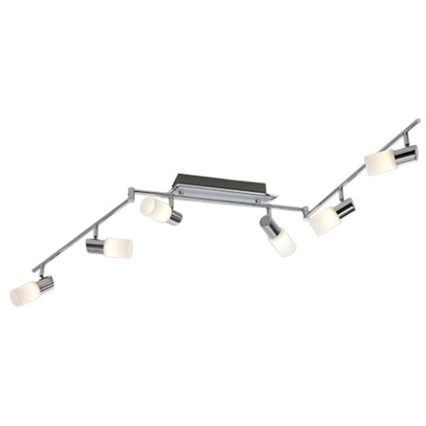 HLW LED LED Plafondspot - Trion Clupo - 24W - Warm Wit 3000K - 6-lichts - Rechthoek - Mat Chroom - Aluminium - OSRAM LEDs HLW LED LED Plafondspot - Trion Clupo - 24W - Warm Wit 3000K - 6-lichts - Rechthoek - Mat Chroom - Aluminium - OSRAM LEDs