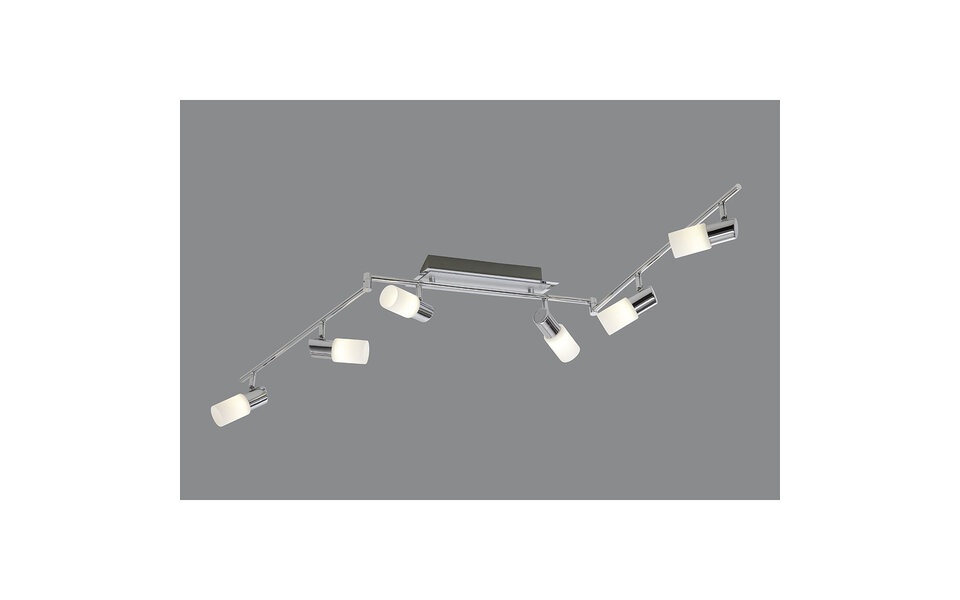 HLW LED LED Plafondspot - Trion Clupo - 24W - Warm Wit 3000K - 6-lichts - Rechthoek - Mat Chroom - Aluminium - OSRAM LEDs HLW LED LED Plafondspot - Trion Clupo - 24W - Warm Wit 3000K - 6-lichts - Rechthoek - Mat Chroom - Aluminium - OSRAM LEDs