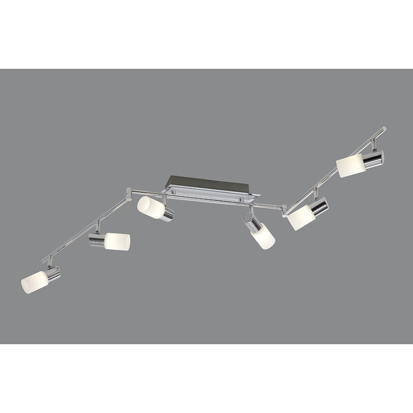 HLW LED LED Plafondspot - Trion Clupo - 24W - Warm Wit 3000K - 6-lichts - Rechthoek - Mat Chroom - Aluminium - OSRAM LEDs HLW LED LED Plafondspot - Trion Clupo - 24W - Warm Wit 3000K - 6-lichts - Rechthoek - Mat Chroom - Aluminium - OSRAM LEDs