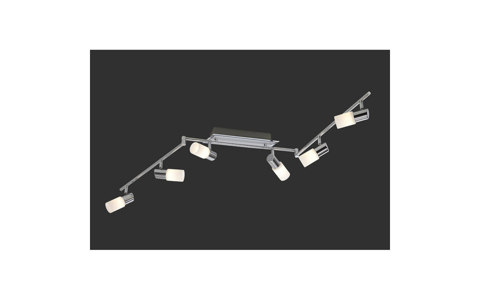 HLW LED LED Plafondspot - Trion Clupo - 24W - Warm Wit 3000K - 6-lichts - Rechthoek - Mat Chroom - Aluminium - OSRAM LEDs HLW LED LED Plafondspot - Trion Clupo - 24W - Warm Wit 3000K - 6-lichts - Rechthoek - Mat Chroom - Aluminium - OSRAM LEDs