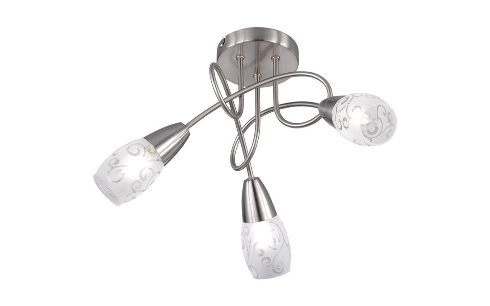 HLW LED LED Ceiling Spotlight - Ceiling Lighting - Trion Kalora - E14 Fitting - Round - Matte Nickel - Aluminum