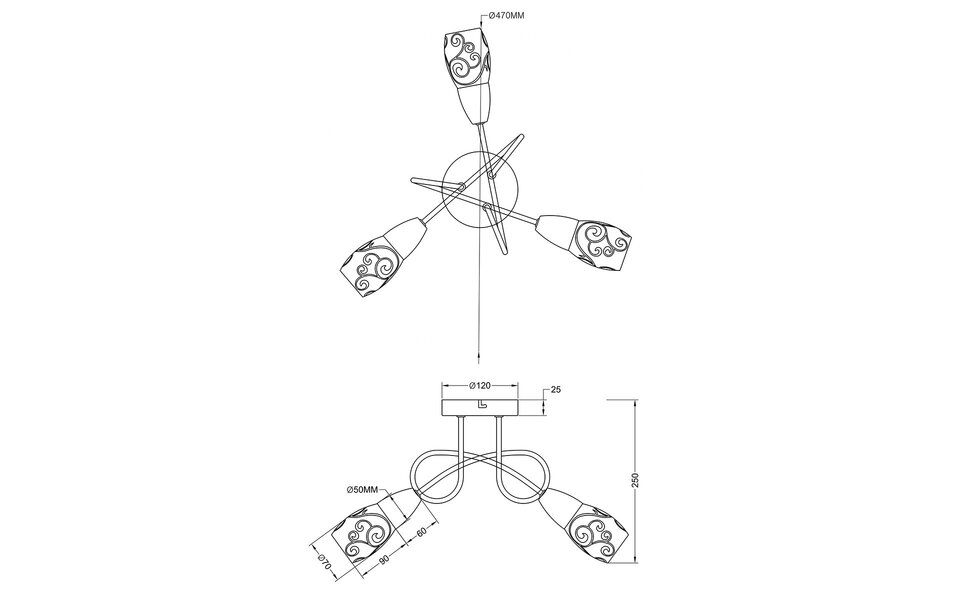 HLW LED LED Ceiling Spotlight - Ceiling Lighting - Trion Kalora - E14 Fitting - Round - Matte Nickel - Aluminum