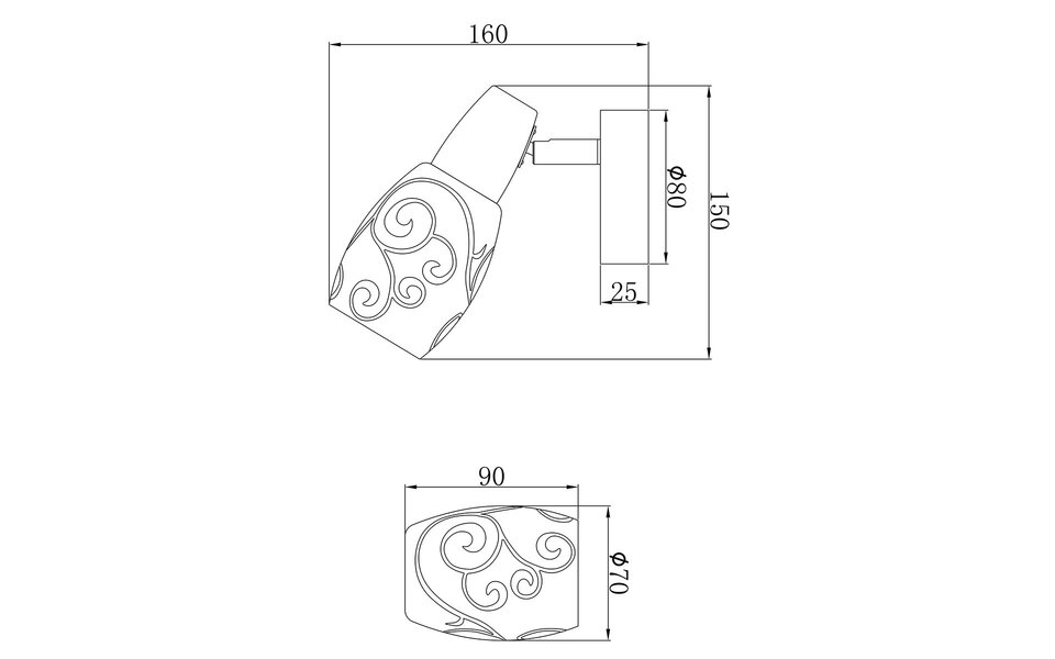 HLW LED LED Wandspot - Wandverlichting - Trion Kalora - E14 Fitting - 1-lichts - Rond - Mat Nikkel - Aluminium