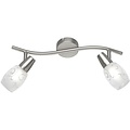 LED Ceiling Spotlight - Ceiling Lighting - Trion Kalora - E14 Fitting - 2-light - Rectangular - Matte Nickel - Aluminum