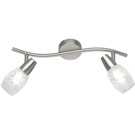 LED Plafondspot - Plafondverlichting - Trion Kalora - E14 Fitting - 2-lichts - Rechthoek - Mat Nikkel - Aluminium LED Plafondspot - Plafondverlichting - Trion Kalora - E14 Fitting - 2-lichts - Rechthoek - Mat Nikkel - Aluminium