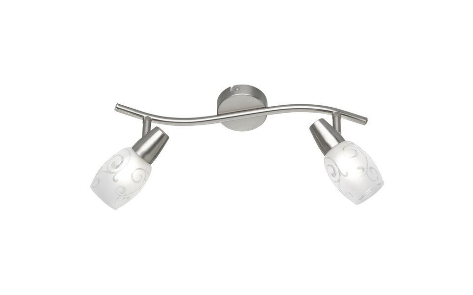 HLW LED LED Plafondspot - Plafondverlichting - Trion Kalora - E14 Fitting - 2-lichts - Rechthoek - Mat Nikkel - Aluminium